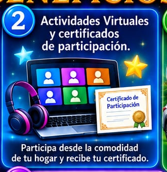 Computadora para actividades virtuales y certificado